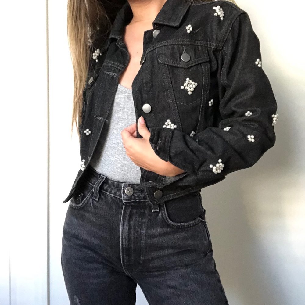 Embellished denim jacket